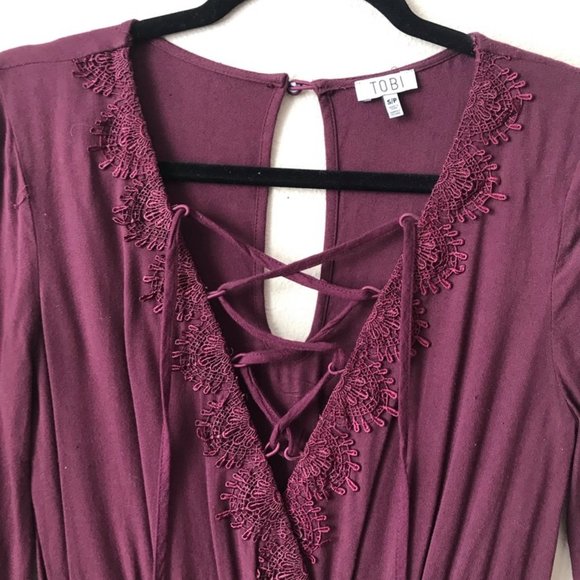 Tobi Long Sleeve Lace Romper - Picture 3 of 6